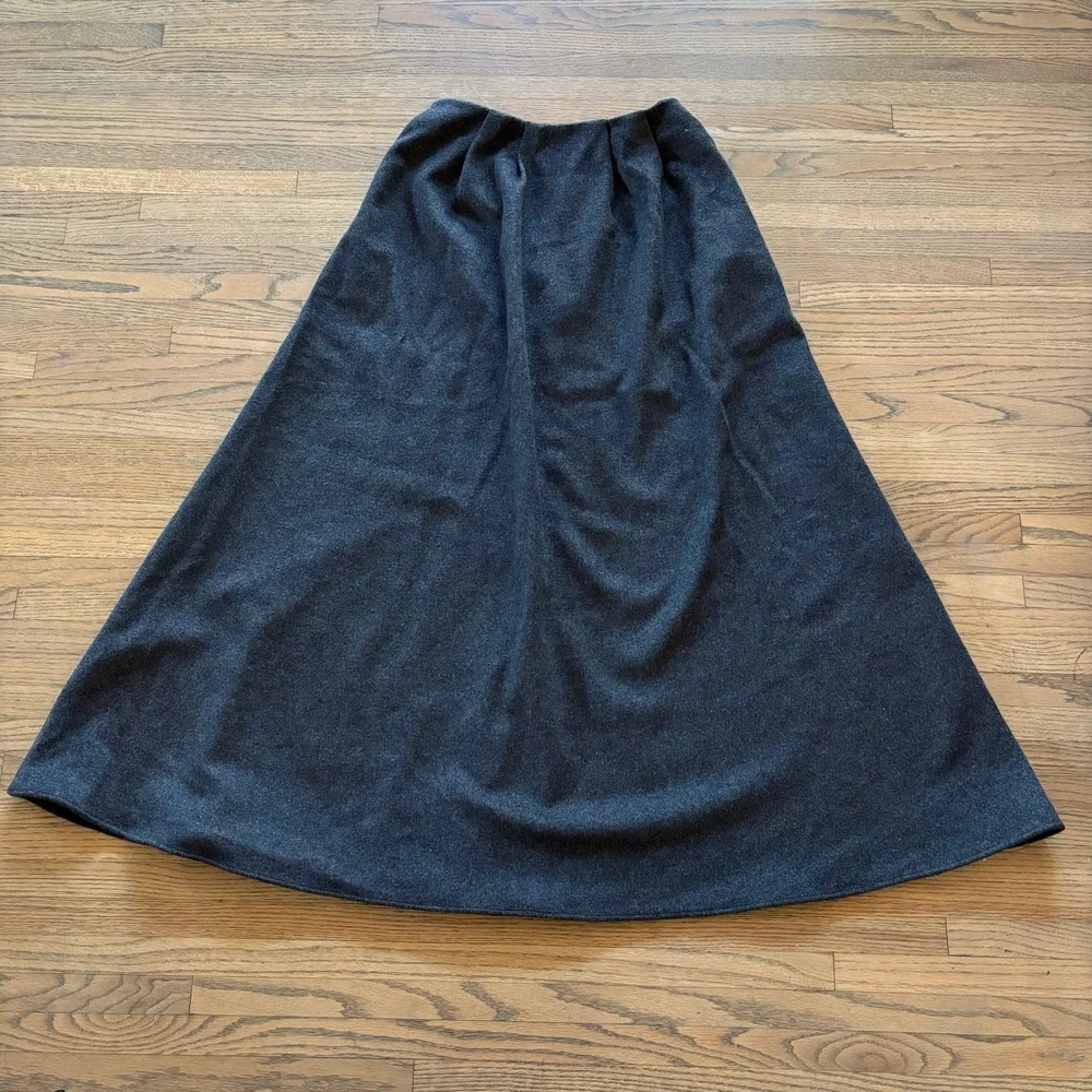 Reformation Lucy Skirt Charcoal Gray Wool‎ Blend Maxi A-Line Size 6 NEW